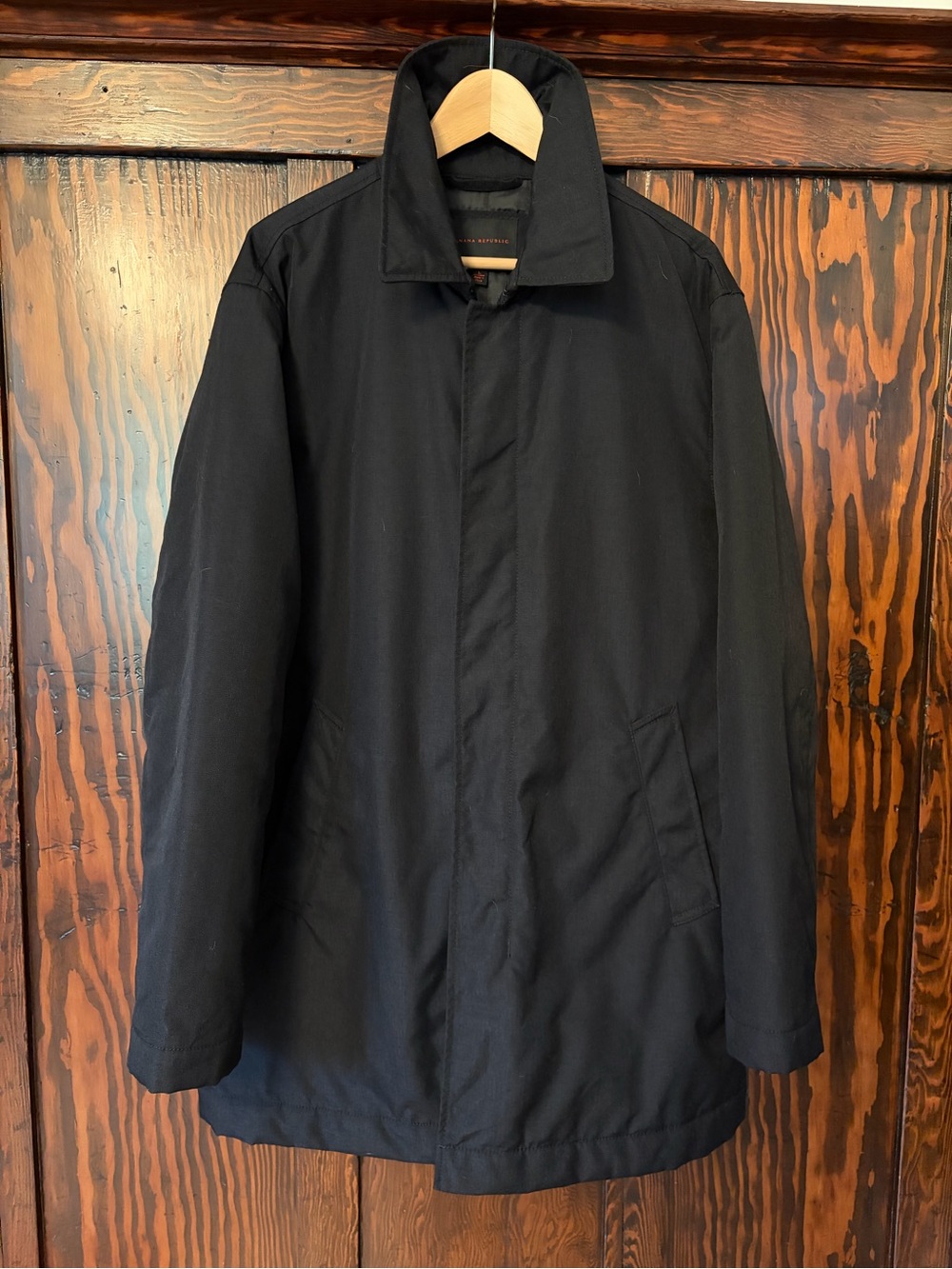 Vintage Banana Republic Black Canvas Men's Trench Coat